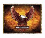 Harley Davidson ® Eagle Explosion Tapestry Throw