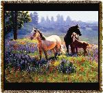 Horse Season Tapestry Throw