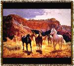 Horse Canyon Tapestry Throw