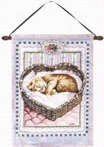  SALE Kitten Sleeping Tapestry Wall Hanging