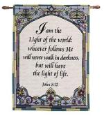  SALE I Am The Light Tapestry Wall Hanging