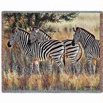 Zebra Group Tapestry Throw