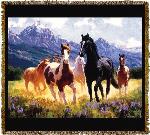 Horse Summer Days Tapestry Throw