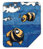 NEW Fish & Bee Childrens Denali Microplush ® Blanket