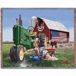 John Deere ® Clean and Shiny Tapestry Throw