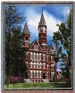 Collegiate Auburn Samford Hall University Collage Tapestry Throw