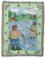 NEW Fly Fishing Tapestry Throw