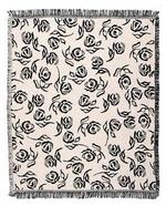  NEW Roses in Black and White Throw Blanket