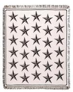 Barn Star Black and White Throw Blanket