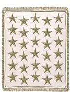 Barn Star Khaki Throw Blanket