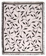  NEW Leafy Vine Black Throw Blanket