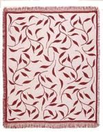  NEW Leafy Vine Red Throw Blanket