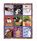 Cats In Things Tapestry Throw