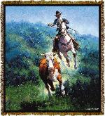 Playing a Side Hill Lie Tapestry Throw