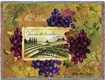 I am the Vine Tapestry Throw