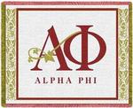Alpha Phi Letters Fraternity, & Sorority Throw Blankets