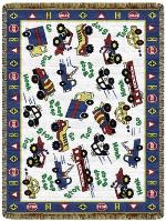 Workin Wheels Tapestry Throw