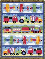 Trains, Planes & Trucks Tapestry Throw