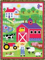 Country Farm Tapestry Throw