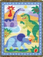 Dinosaur Land Tapestry Throw