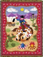 Ride-Em Cowboy Tapestry Throw
