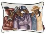 Sunday Gossip Tapestry Throw Pillow 