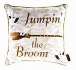 Jumping The Broom Tapestry Throw Pillow