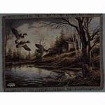 Backwoods Cabin Tapestry Throw