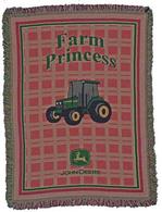 Farm Princess John Deer Tapestry Throw