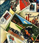 Harley Davidson ® Postcards Tapestry Throw