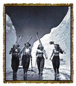 Girls Gone Skiing Tapestry Throw