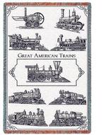 NEW Great American Trains Throw Blanket