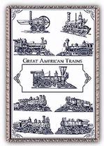 Great American Trains Throw Blanket
