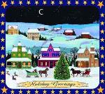 Holiday Winter Scene Tapestry Throw