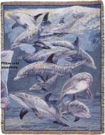 Bottlenose Dolphins Tapestry Throw