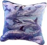 Bottlenose Dolphins Tapestry Throw Pillow