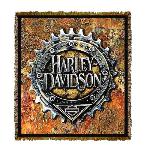 Harley Davidson ® Double Gear Tapestry Throw