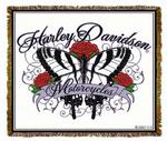 Harley Davidson ® Butterfly Tapestry Throw
