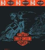 Harley Davidson ® Outline Tapestry Throw Blanket