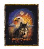 Harley Davidson ® Majestic Sun Tapestry Throw Blanket