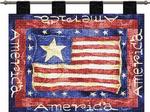 SALE 1 I STOCK Old Glory Tapestry Wall Haning