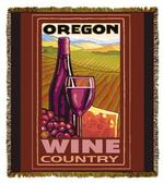 Oregon Wine Country Tapestry Throw