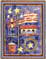 Flagpole Birdhouses Tapestry Throw