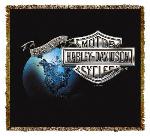 Harley Davidson ® World Famous Tapestry Throw
