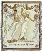 Jumping The Broom Wedding Tradition Tapestry Throw