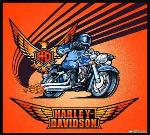 Harley Davidson ® Lone Rider Tapestry Throw Blanket