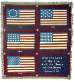 History of Flags Tapestry Throw