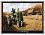 John Deere ® V for Victory Tapestry Throw