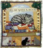 Curl Up With A Book Tapestry Throw 