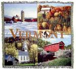 State of Vermont Tapestry Throw